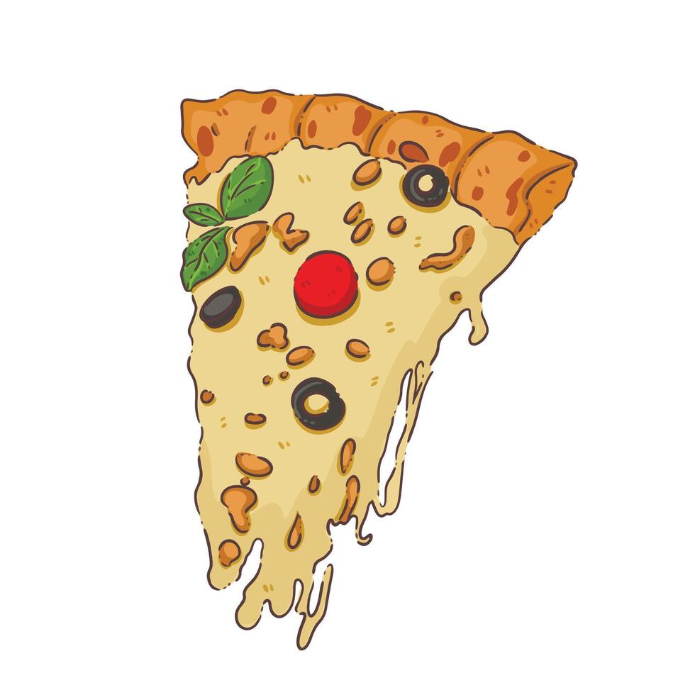 Pizza italain food vector