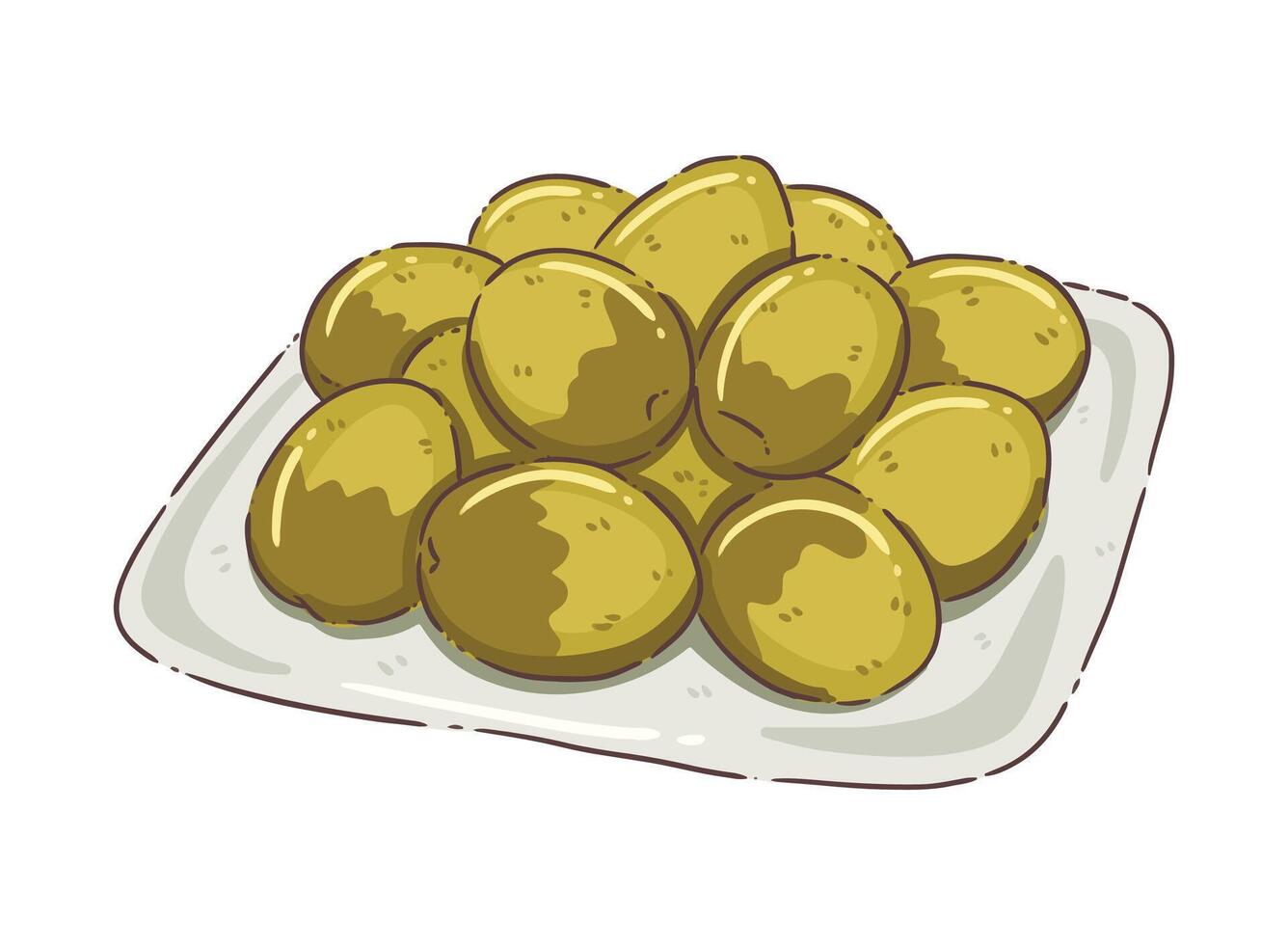 Olive vegetable food vector