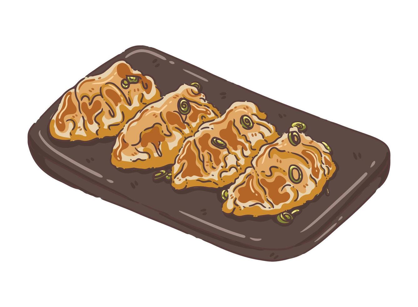 food gyoza isolate vector