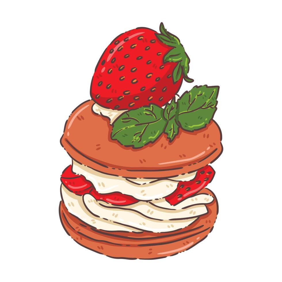 macarone food sweet vector