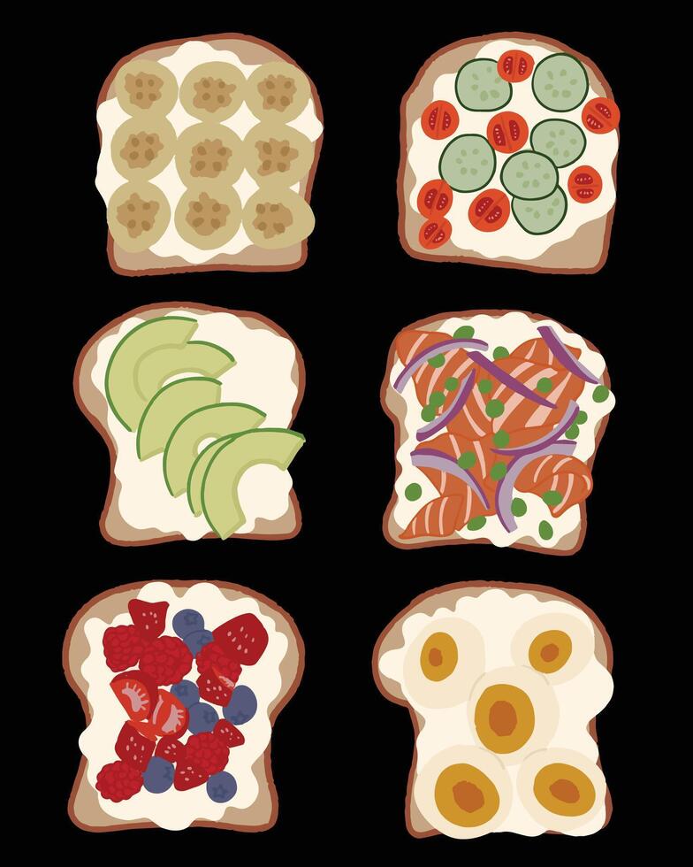 Bread sanwich healthy food vector