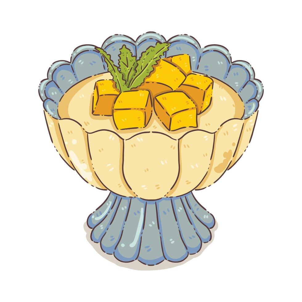 Mango sweet food vector