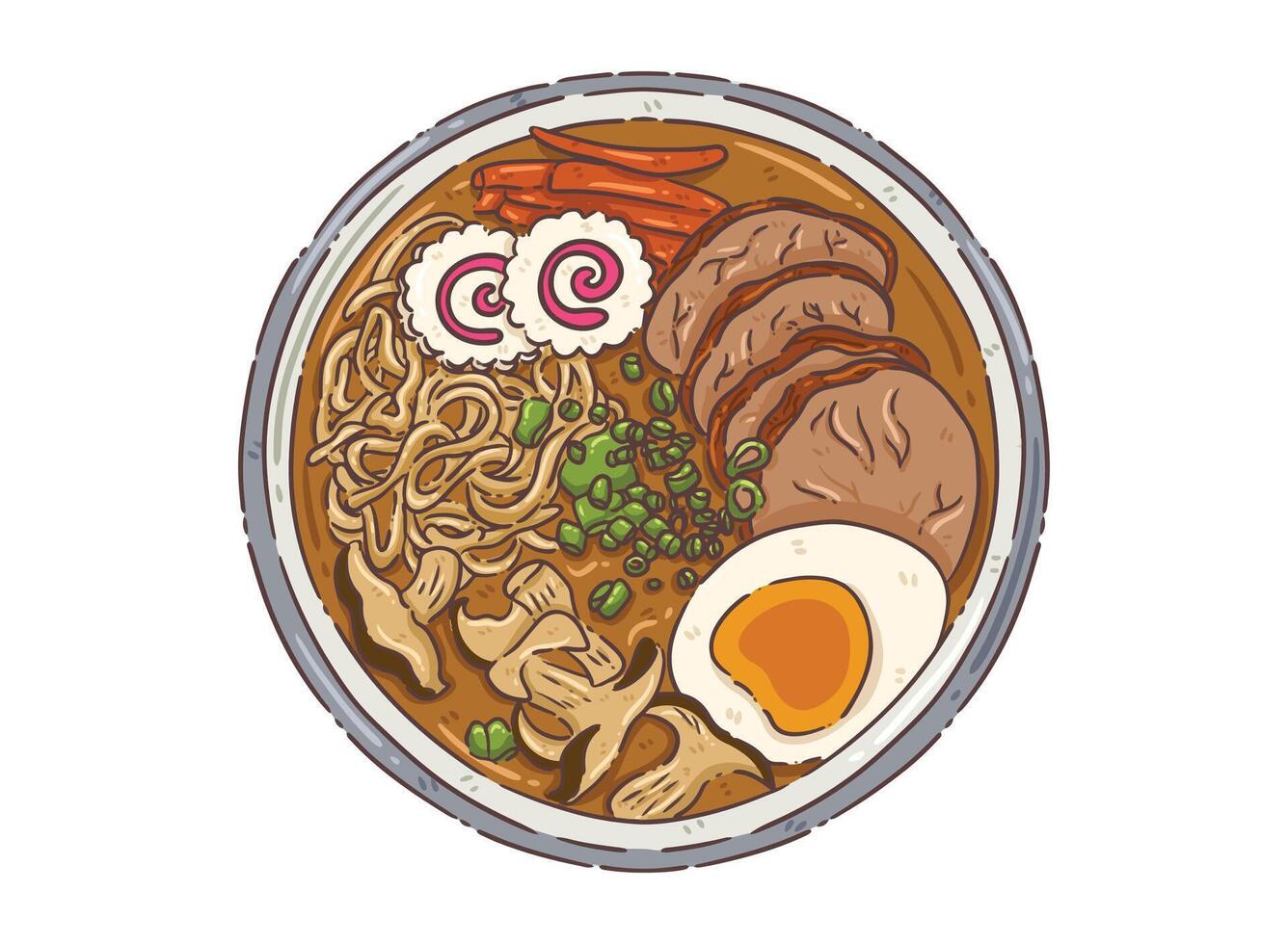 Remen japan food isolate vector