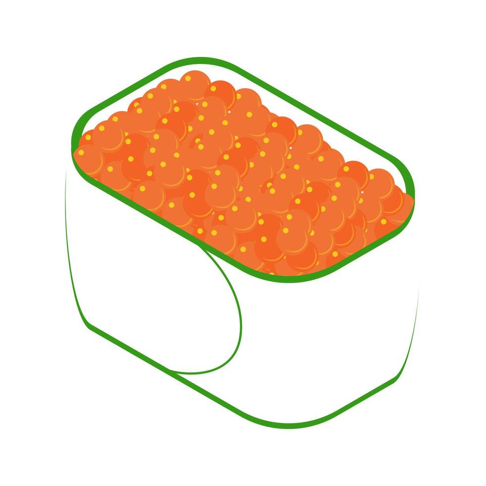 roe sushi isometric illustration vector