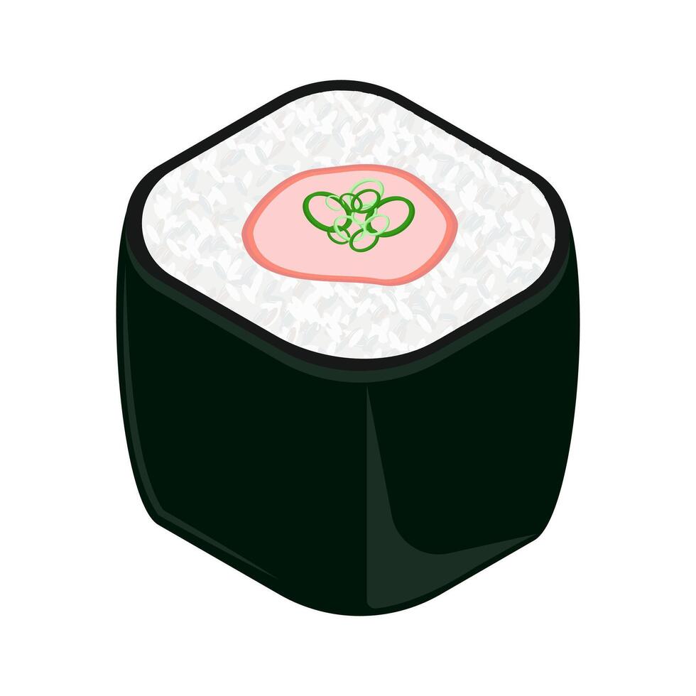 tuna maki sushi isometric illustration vector