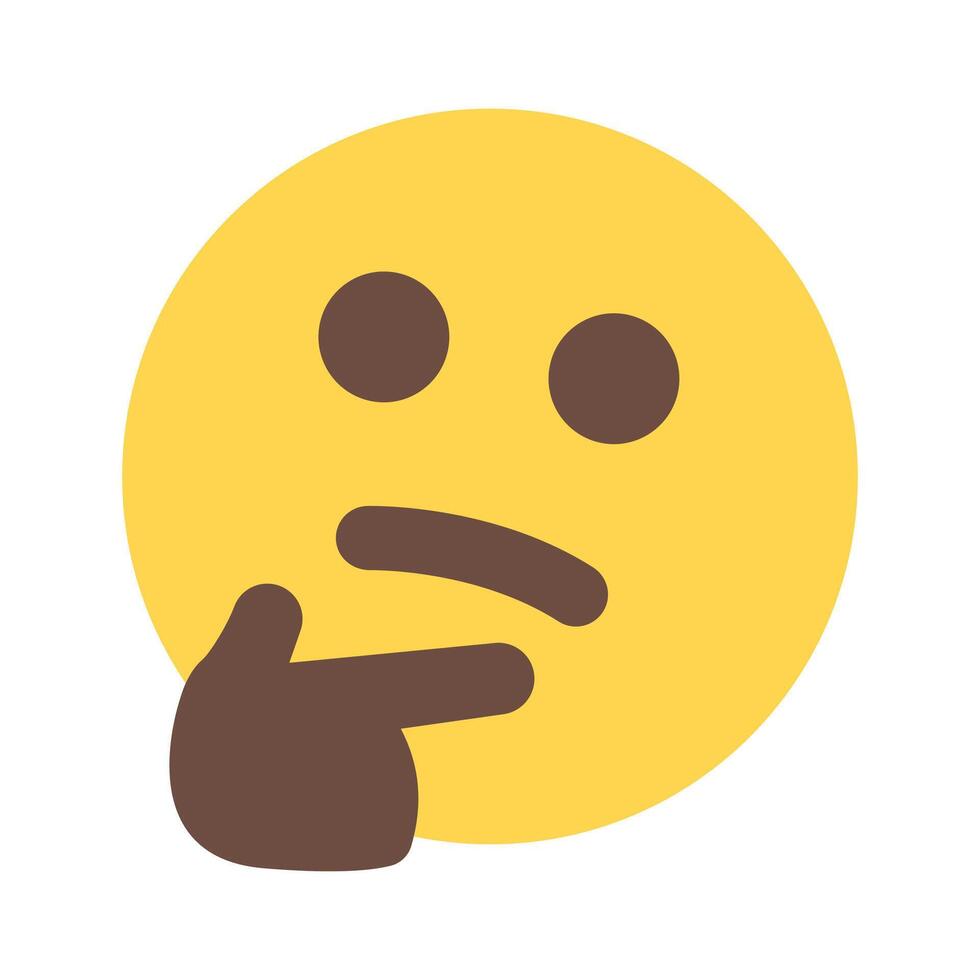 thingking face Illustration vector