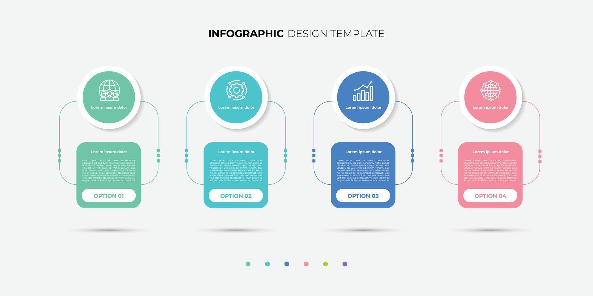 Timeline Creator infographics template. 4 Step timeline journey, calendar Flat simple infographics design template. presentation graph. vector