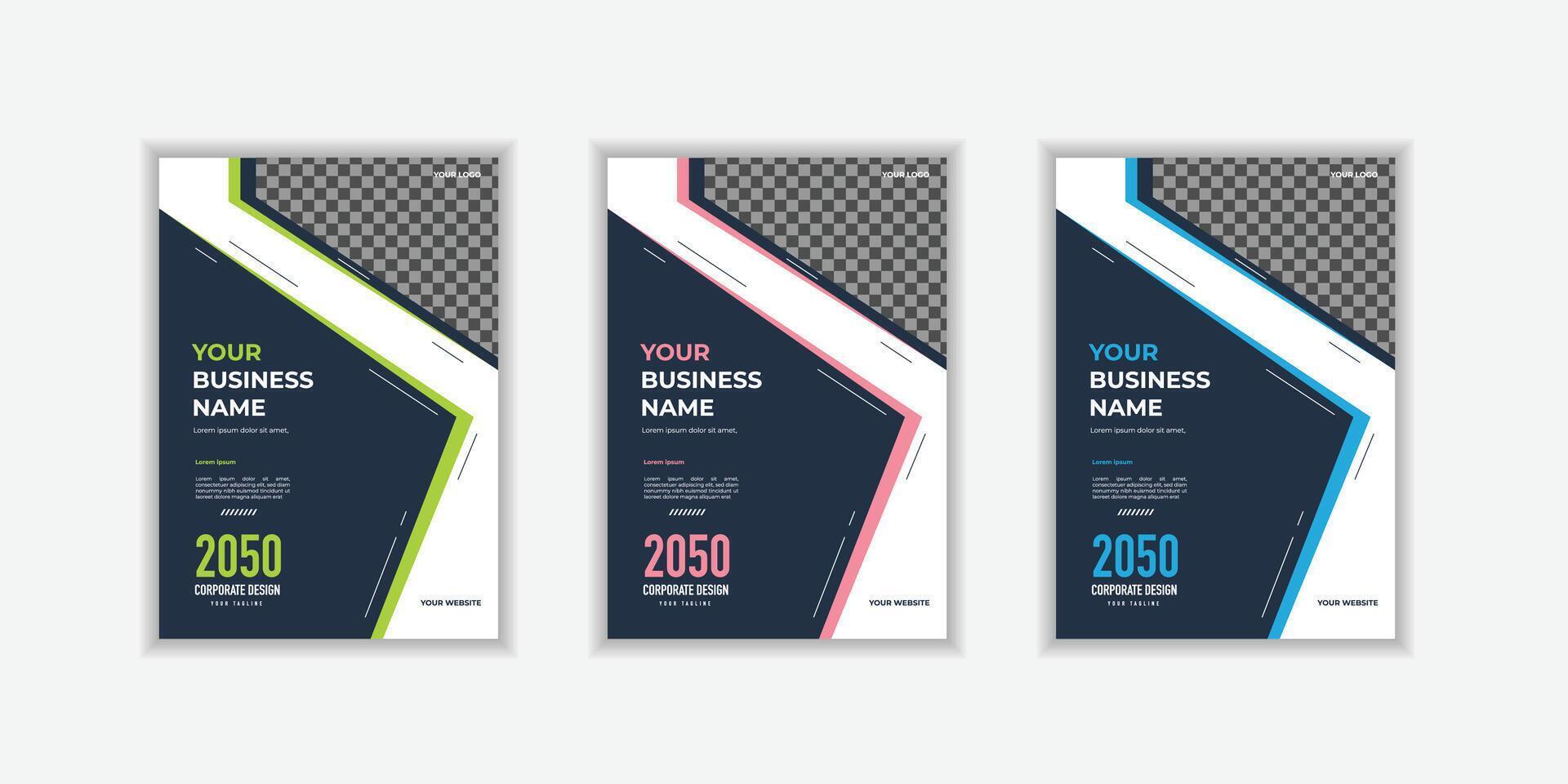 Corporate Book Cover Design Template in A4 Can be adapt to Brochure Annual Report Magazine Poster vector