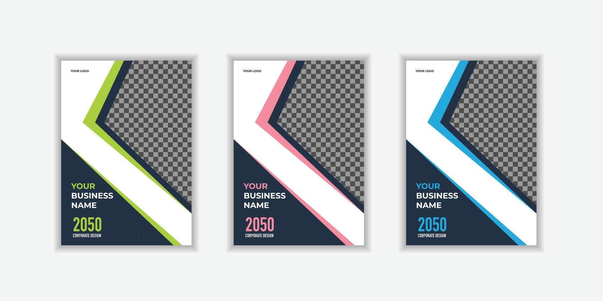 Set Corporate Book Cover Design Template in A4. Can be adapt to Brochure, Annual Report, Magazine,Poster, Business Presentation, Portfolio, Flyer, Banner, annual report vector