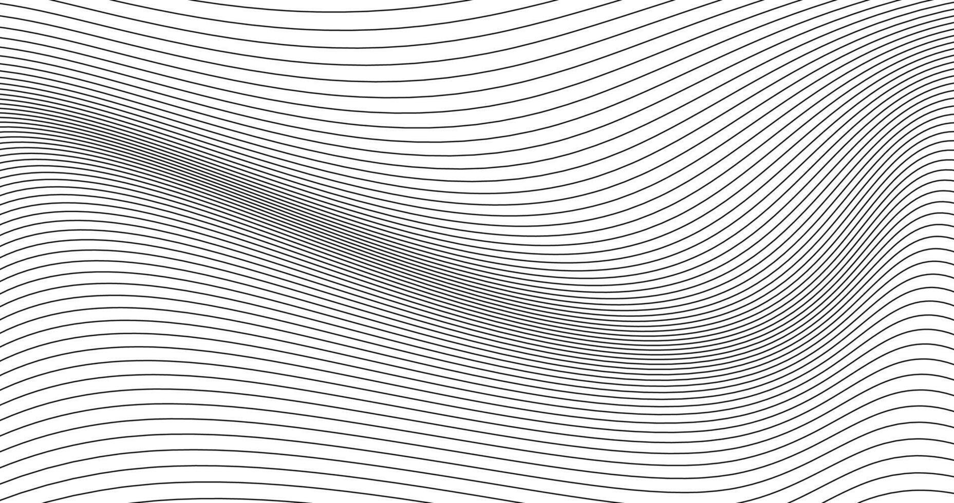 abstract Parallel Wave lines texture on empty white background vector