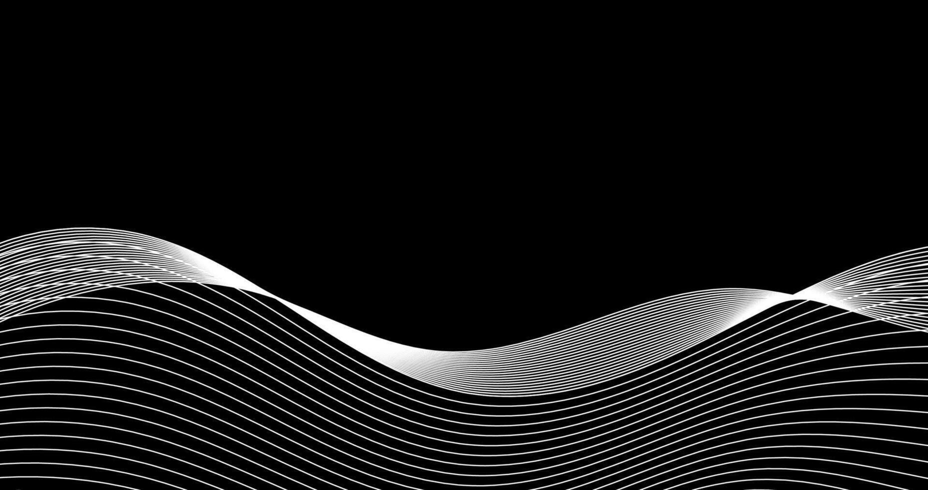 horizon Abstract background with horizon wavy lines Black and white vector