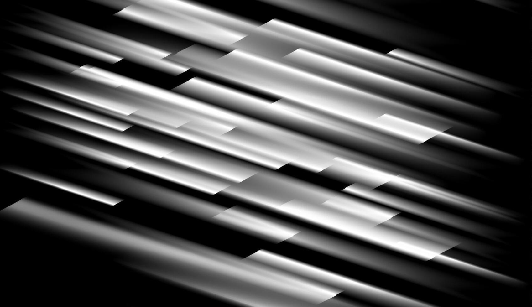 Black and white smooth stripes abstract concept tech background vector