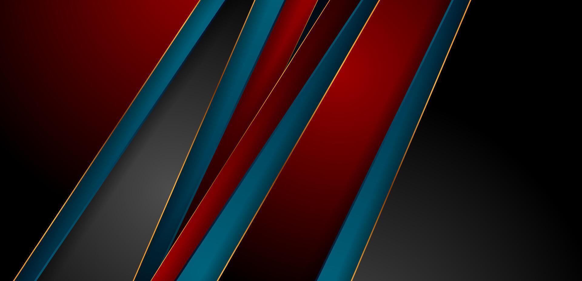 Abstract corporate material background with golden lines vector
