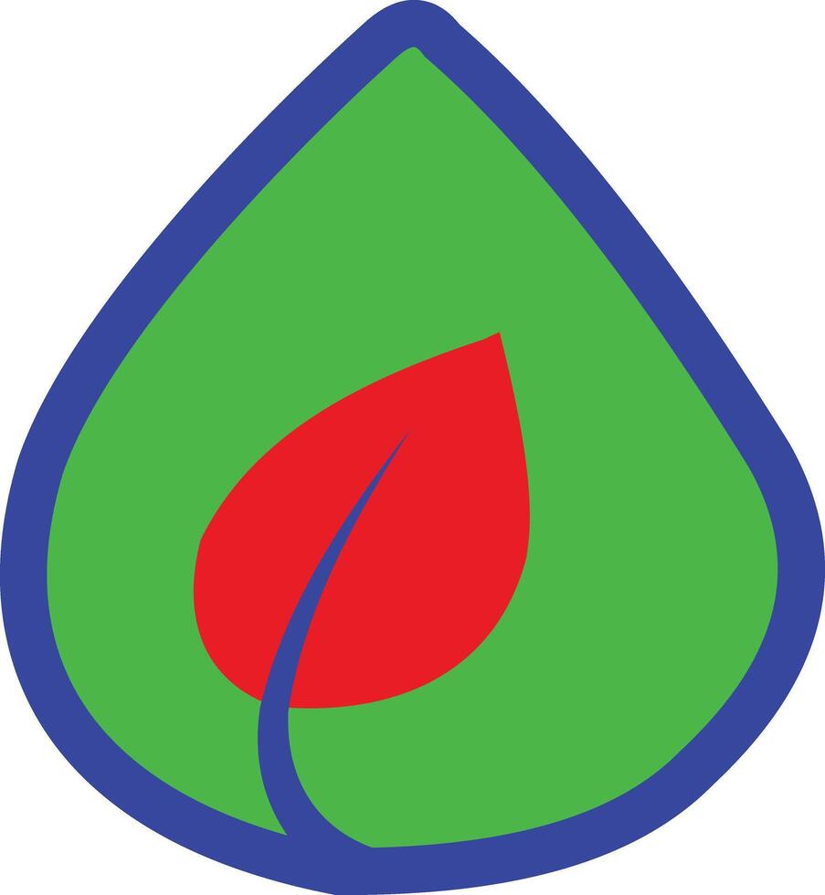 green leaf icon vector