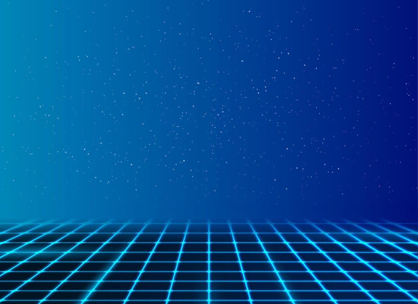 Retro futuristic abstract landscape hi-tech background vector