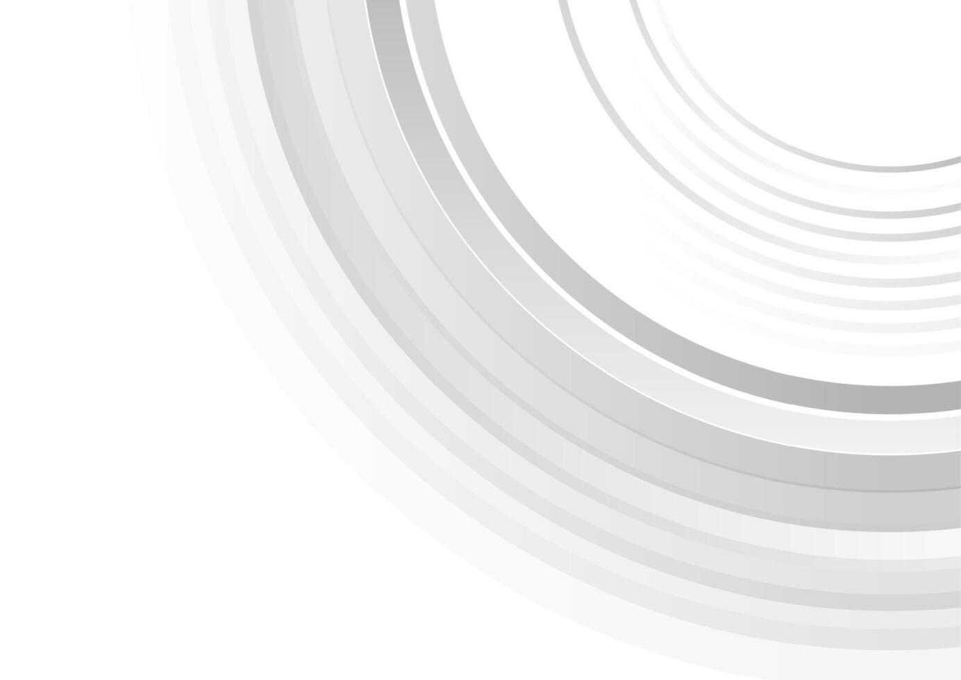Grey white minimal geometric circles abstract background vector