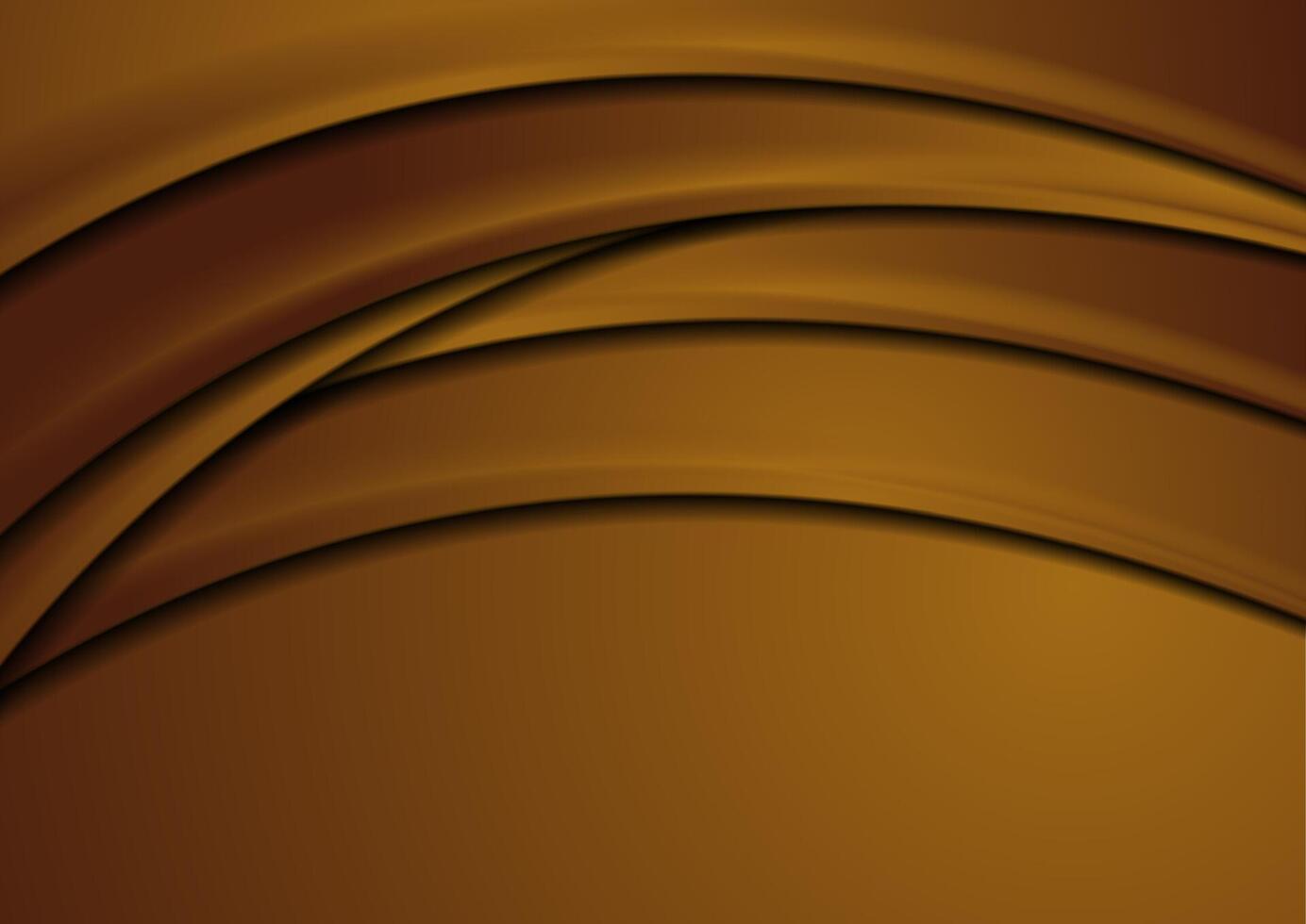 Dark orange material smooth waves abstract corporate background vector