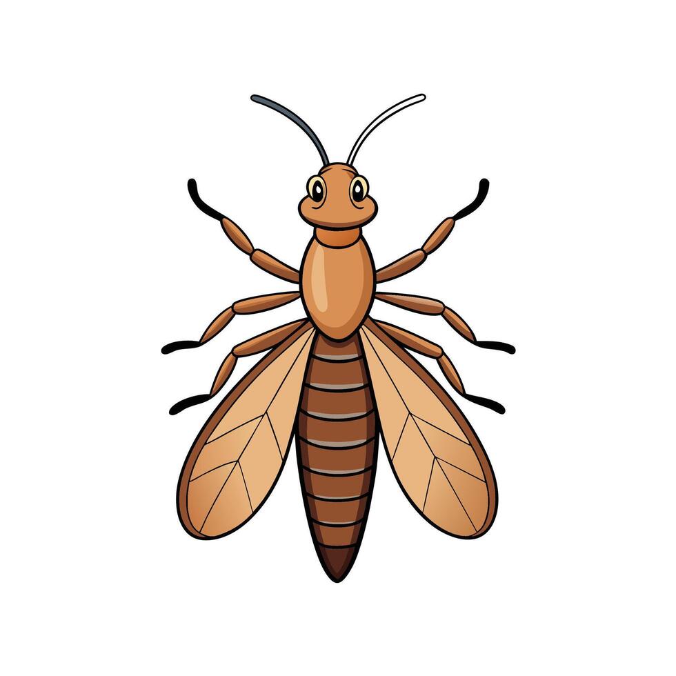 Cartoon style bug illustration isolated on white background vector