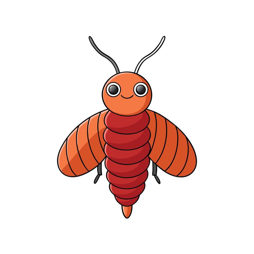 Cartoon honeybee illustration on white background with playful style vector