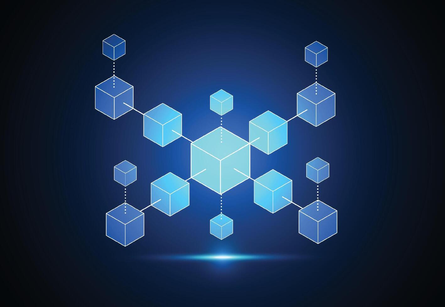 Abstract blockchain digital technology concept vector