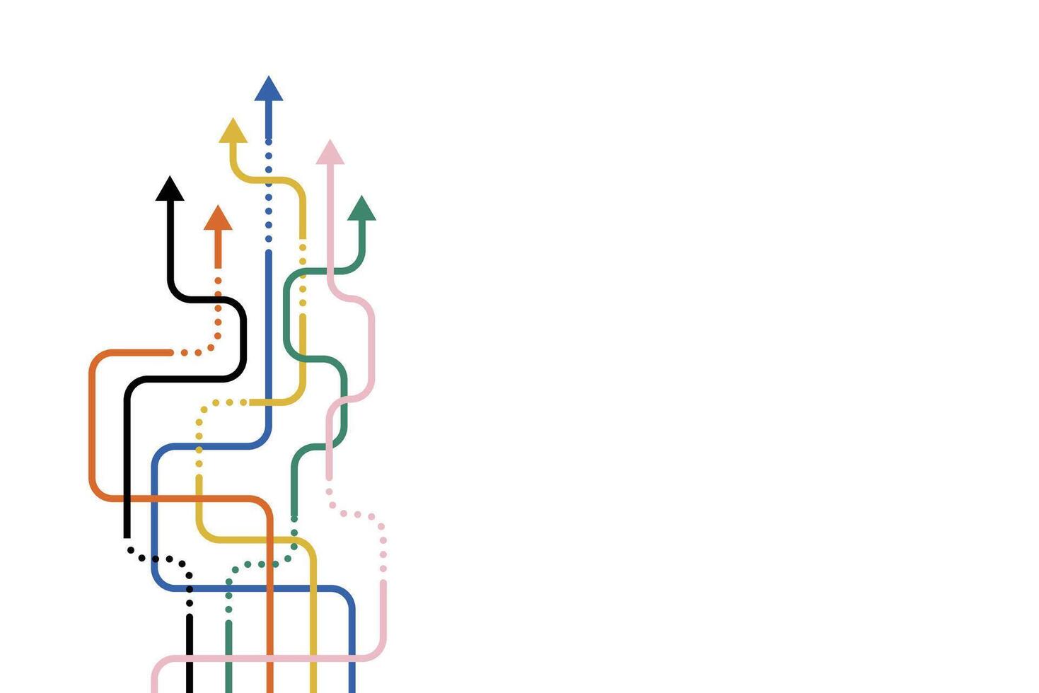 Financial growth arrows with colorful. illustration vector