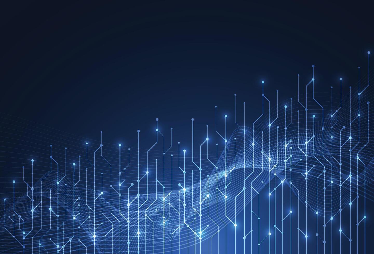 Big data technology background. Digital data flow design. High speed light trails cyberspace. illustration vector
