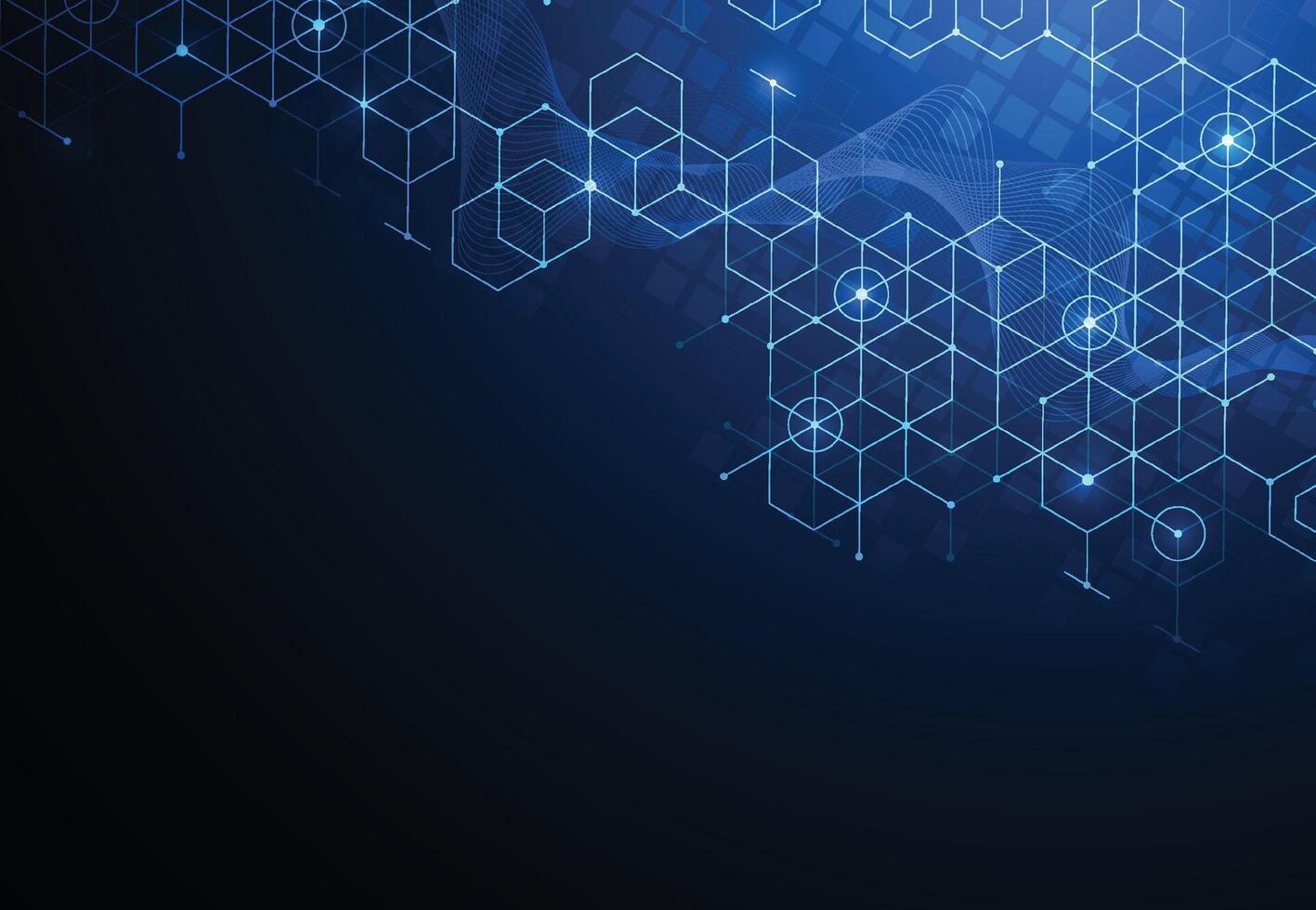 Abstract blockchain digital technology concept. vector