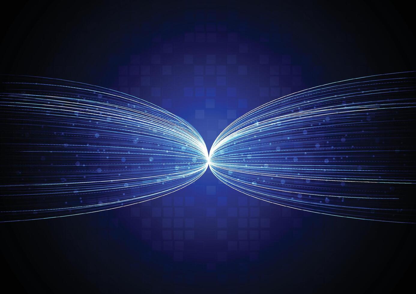 Abstract blue glowing line technology circuit board background design. Communication dot and line speed internet. vector