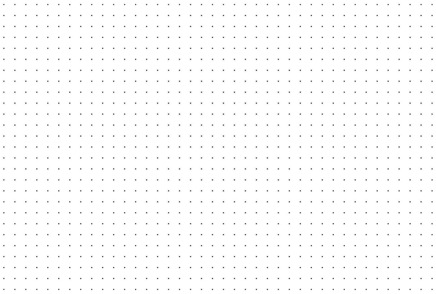 Dotted squared grid graph paper for notebooks. Pattern for bullet journal. Dotted wide background. Printable backdrop sheet. vector