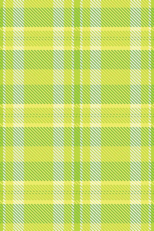 Vibrant lime green and pale yellow plaid pattern. Perfect for textile design, website backgrounds, or springthemed projects. This cheerful, seamless texture evokes freshness and optimism. vector