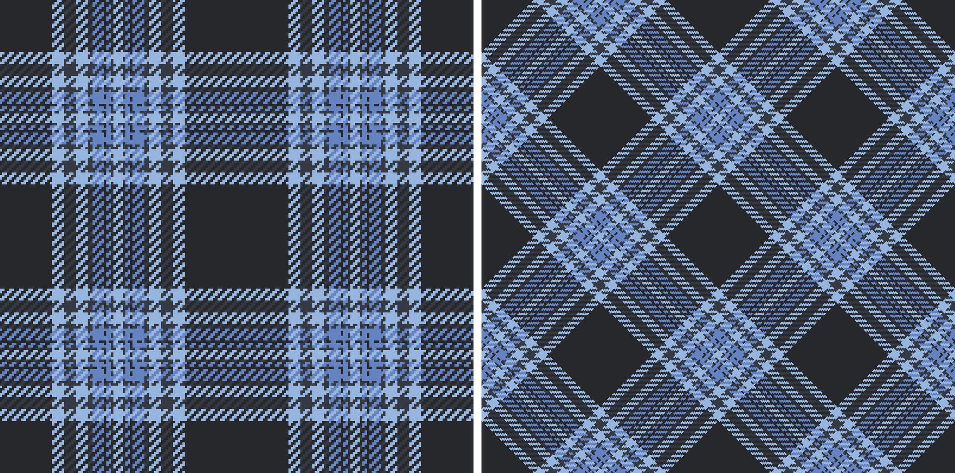 Classic plaid patterns, presented in two variations. The blue and gray tones evoke a sense of tradition and timeless style. vector