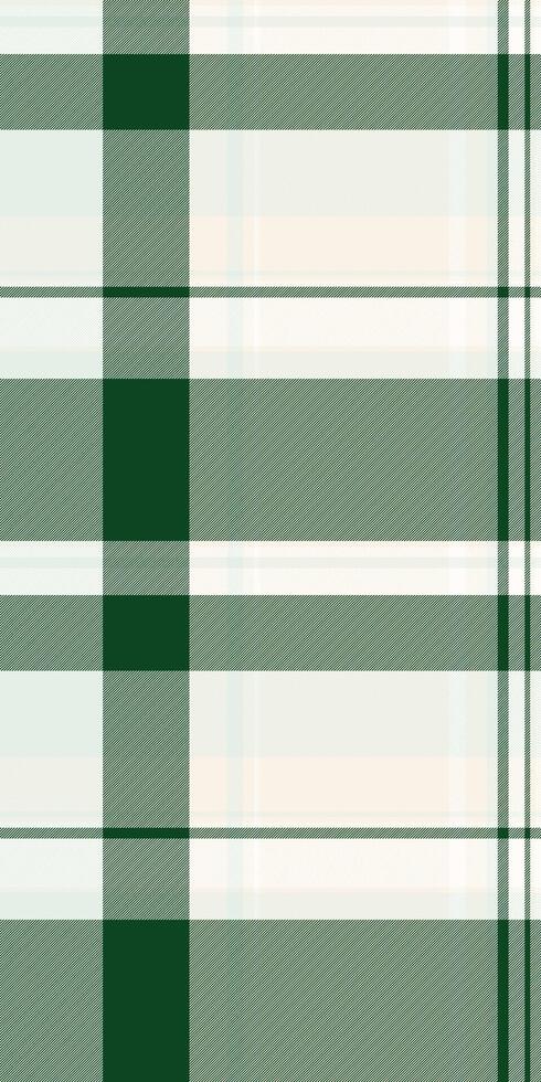 Elegant green and white plaid pattern. Perfect for textile design, website backgrounds, or packaging. Subtle texture and calming color palette evoke feelings of peace and sophistication. vector