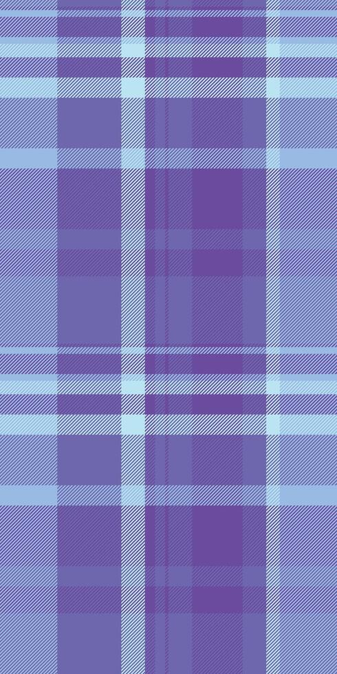 Serene pastel purple and light blue plaid pattern. Ideal for textile design, website backgrounds, or stationery. Subtle texture evokes calmness and sophistication. vector