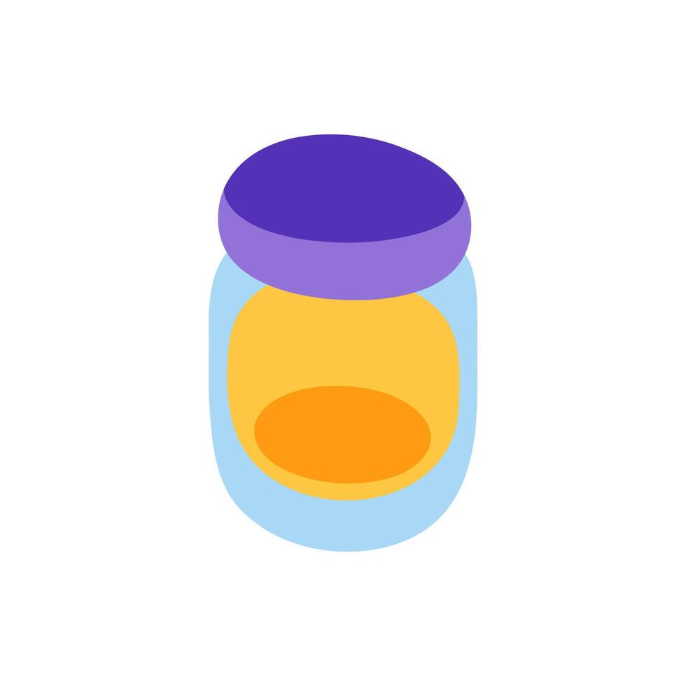 Minimal Honey Jar Icon Cartoon vector