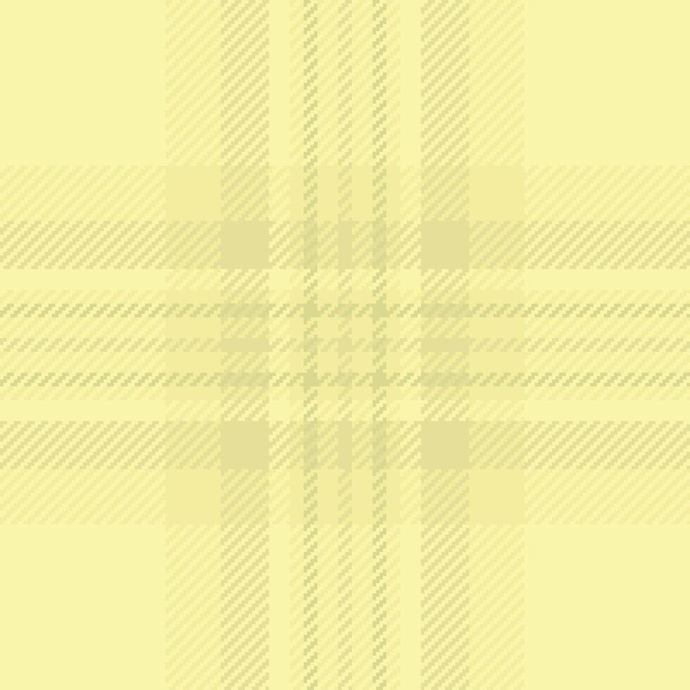 Soft, light yellow tartan plaid pattern. Classic, timeless design. Versatile background for fashion, textile, or vintagethemed projects. Perfect for adding a subtle, warm texture. vector