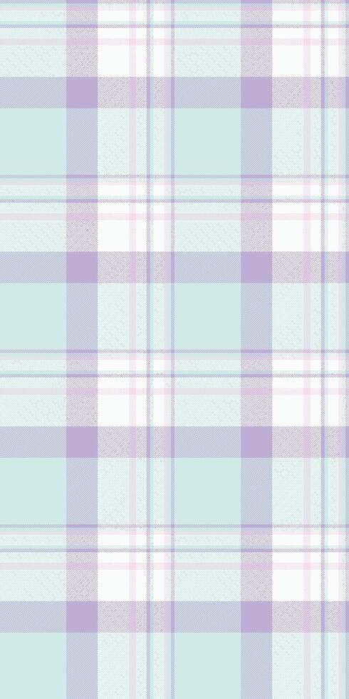 Small pattern check texture, symmetry textile seamless background. Luxurious plaid tartan fabric in light and white colors. vector