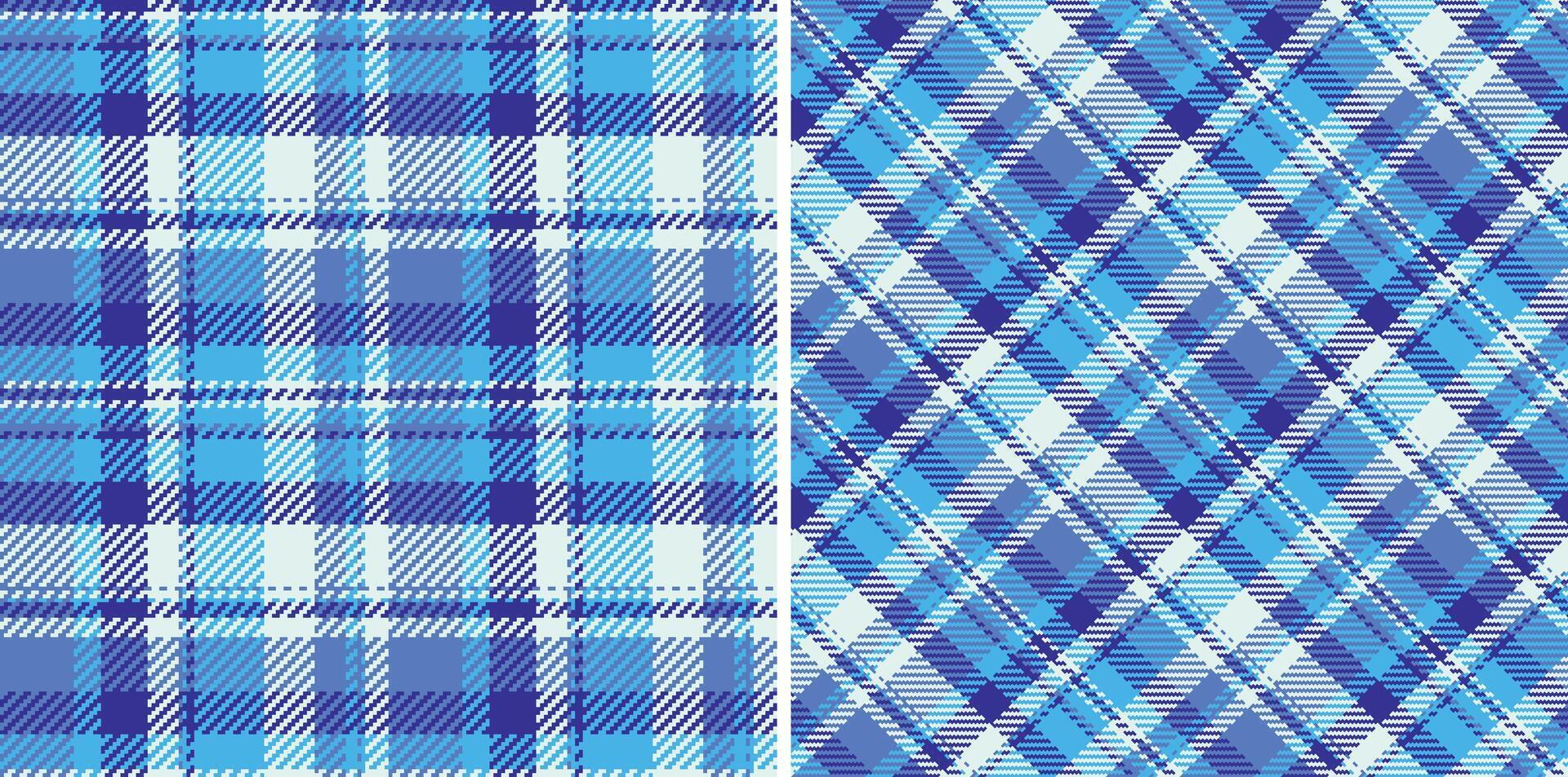 plaid tartan of textile pattern texture with a seamless check fabric background. Set in sea colors. Custom geometry in multicolored fashion. vector