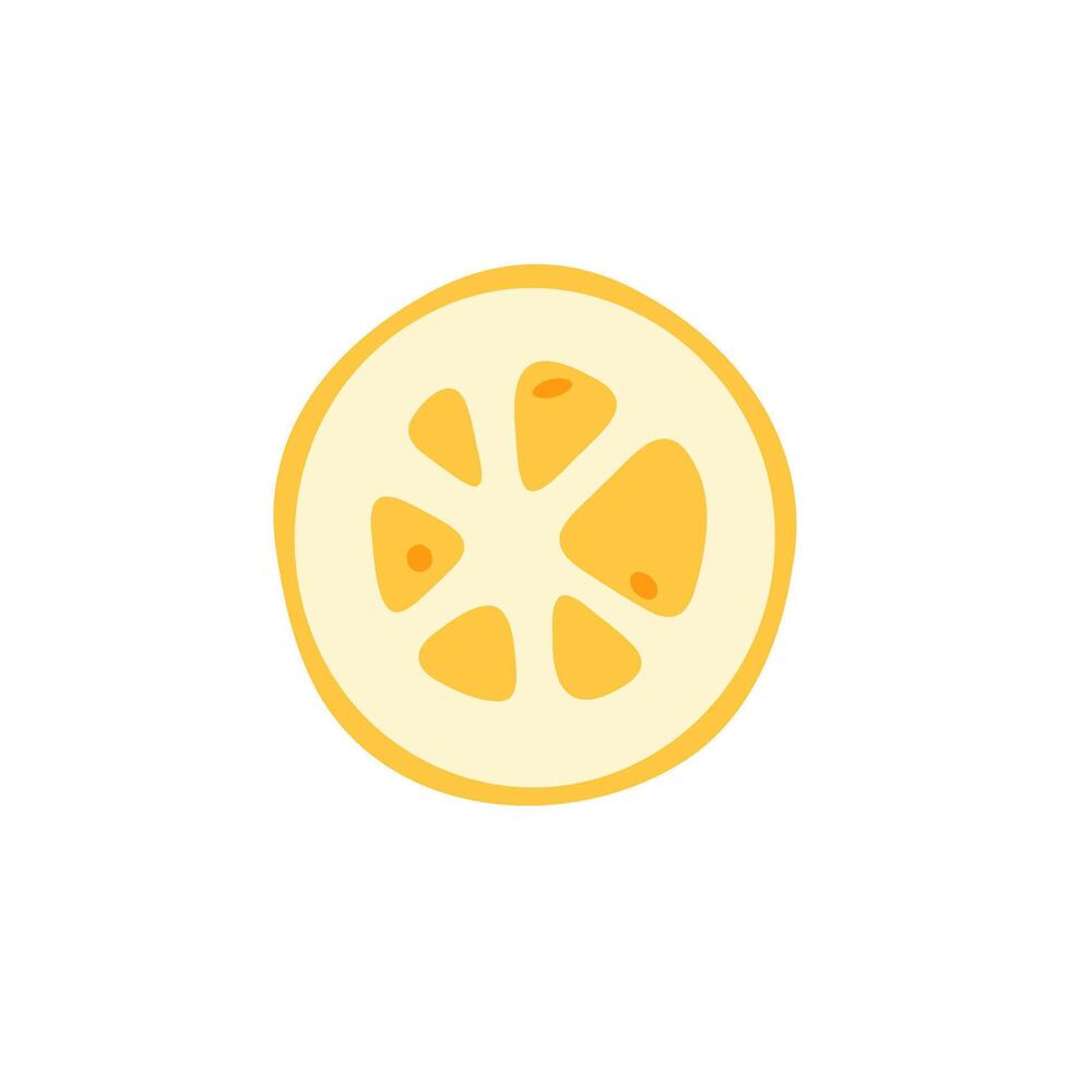 Lemon Slice Top View Illustration vector