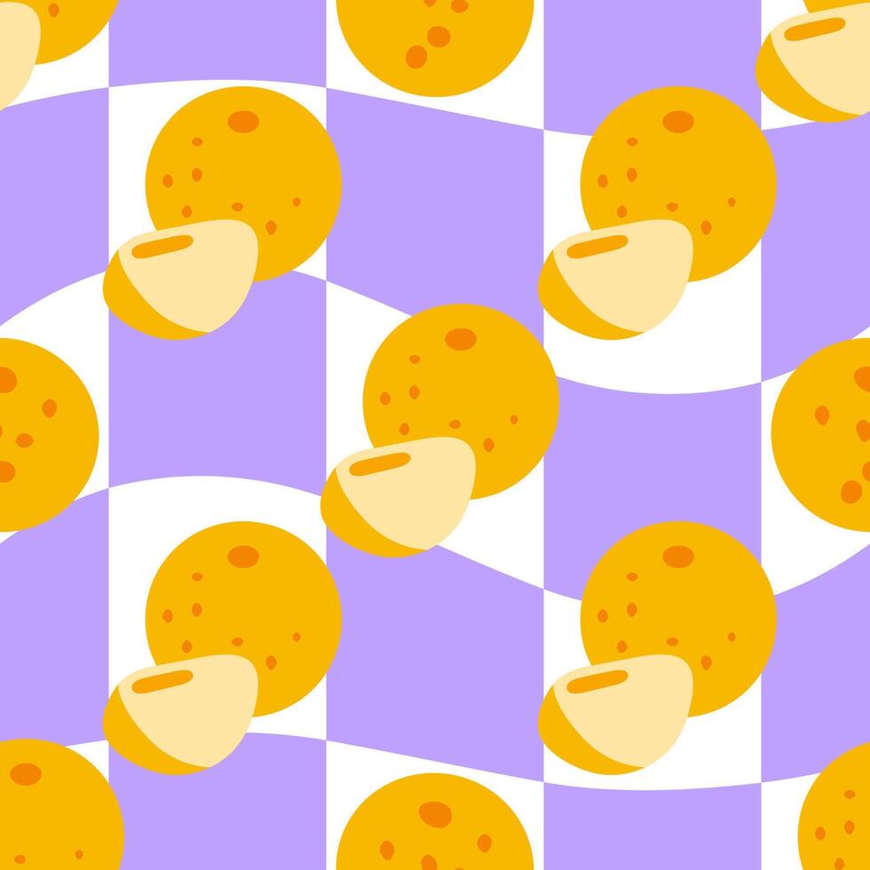 Seamless Longan Fruit Pattern Design vector