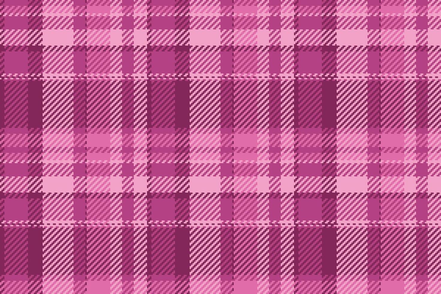 String tartan check plaid, warmth fabric background texture. Invite seamless textile pattern in pink color. vector