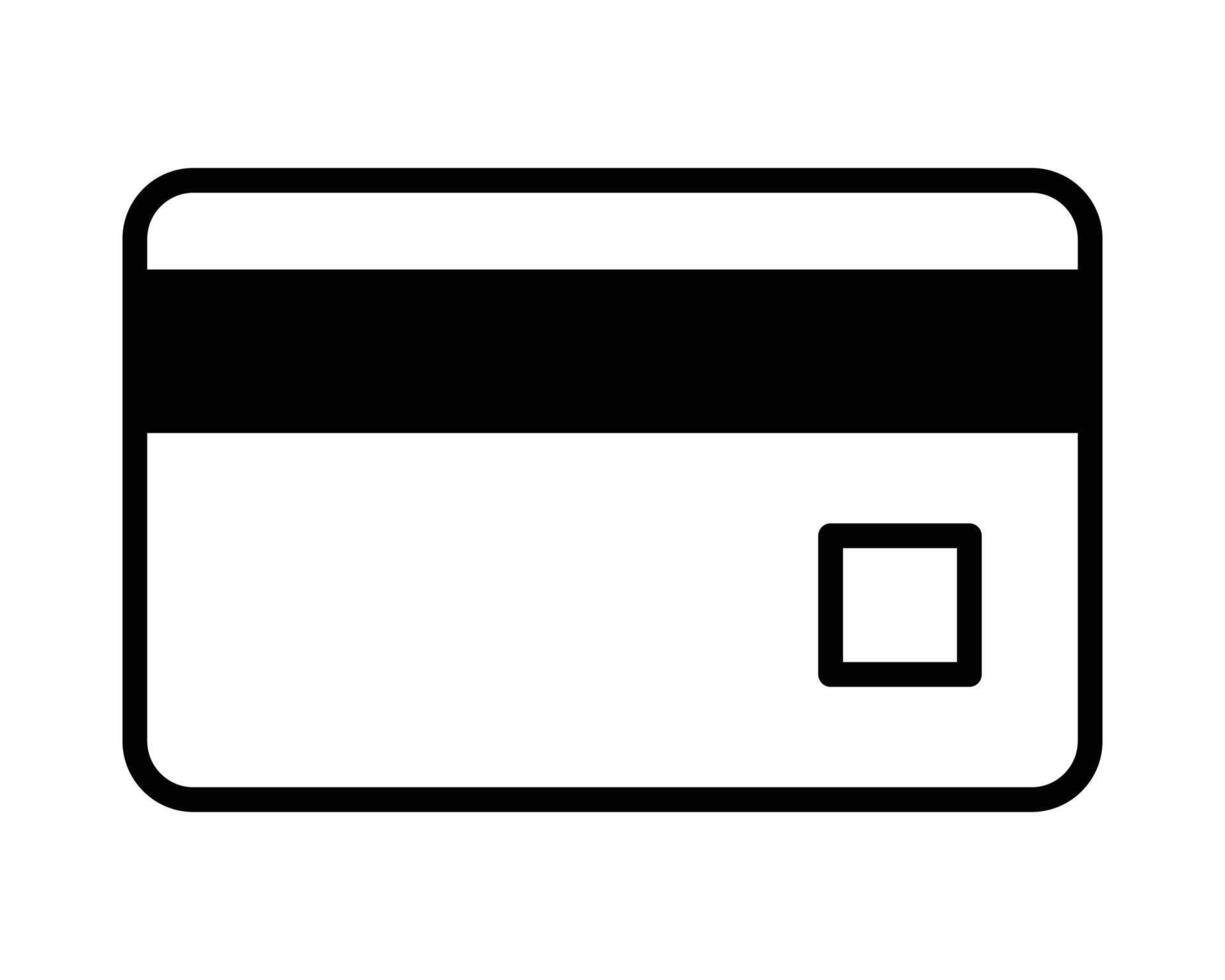 Minimalist credit card icon illustration, symbolizing finance, ecommerce, and online payment. Versatile graphic element for web design and marketing. vector