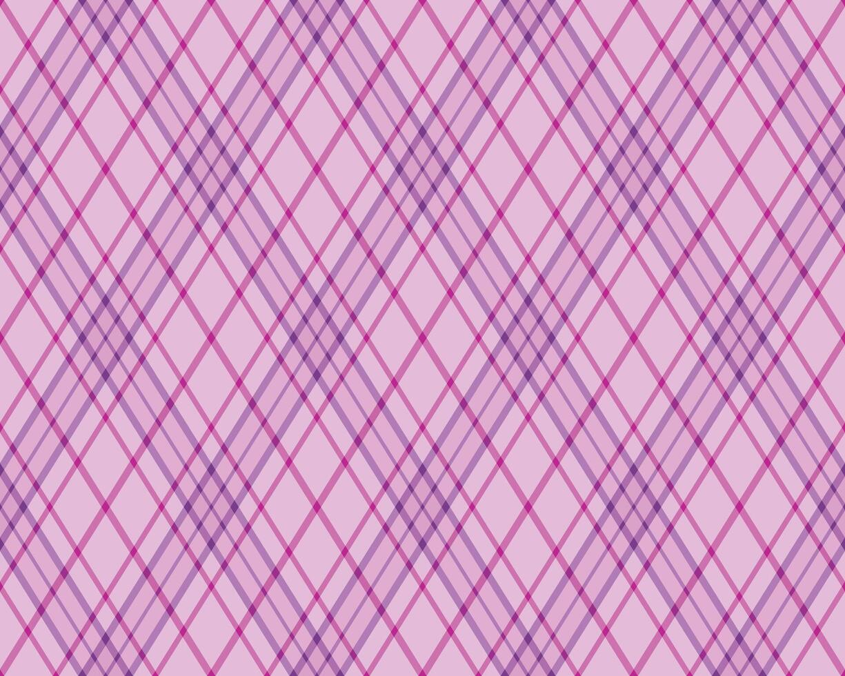 Elegant diagonal plaid pattern in soft pink and purple hues. Perfect for textile designs, backgrounds, and website templates. This delicate texture evokes feelings of femininity and sophistication. vector