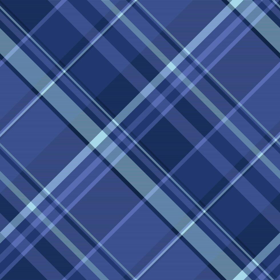 Elegant diagonal plaid pattern in calming shades of blue. Perfect for textile design, website backgrounds, or creating a sophisticated atmosphere. vector