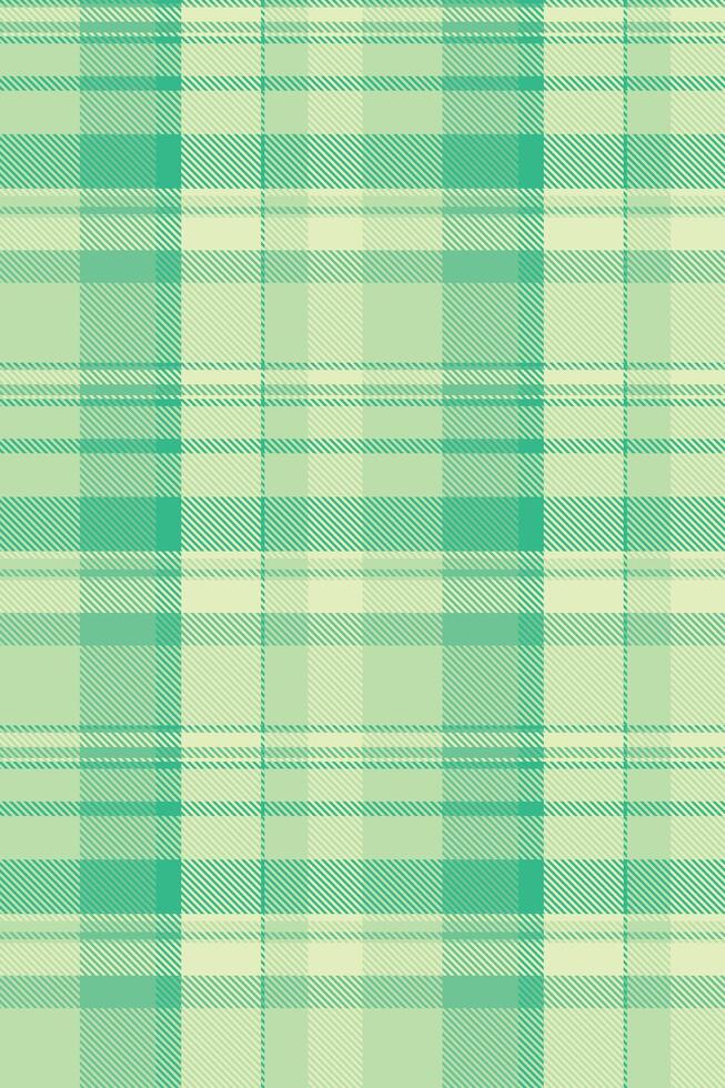 Vibrant mint green and pale yellow plaid pattern. Perfect for textile design, website backgrounds, or crafting projects. This seamless texture evokes freshness, spring, and a sense of calm. vector
