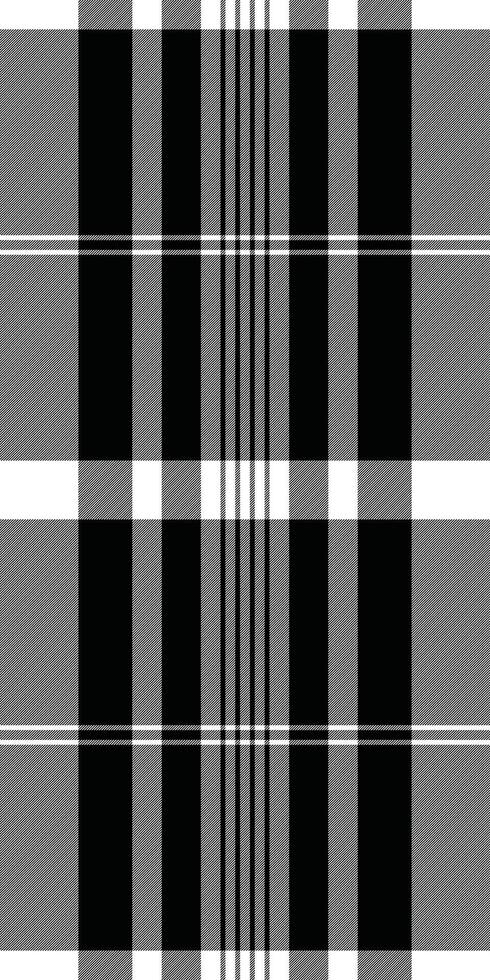 Stylish monochrome plaid pattern. Perfect for textile design, website backgrounds, or modern branding. This graphic offers a clean, geometric aesthetic, representing order and sophistication. vector
