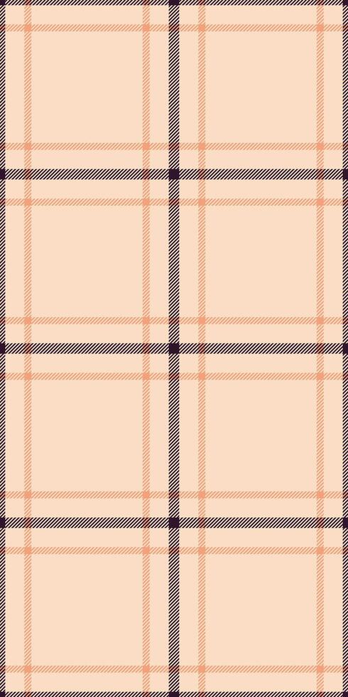 Subtle peach and deep maroon plaid pattern. Perfect for fall fashion, textile design, or website backgrounds. vector
