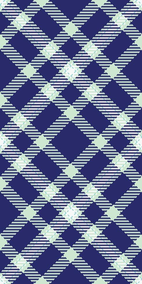 Vibrant blue and mint green plaid pattern. Perfect for textile design, fashion, website backgrounds, or any project needing a fresh, stylish texture. vector