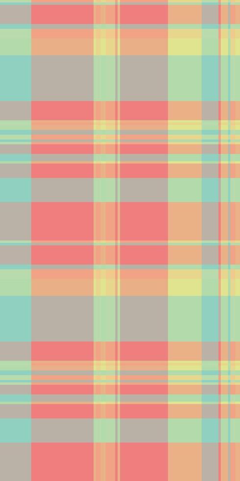 Trade tartan texture, pillow background textile check. Dining room pattern seamless plaid fabric in orange and light colors. vector