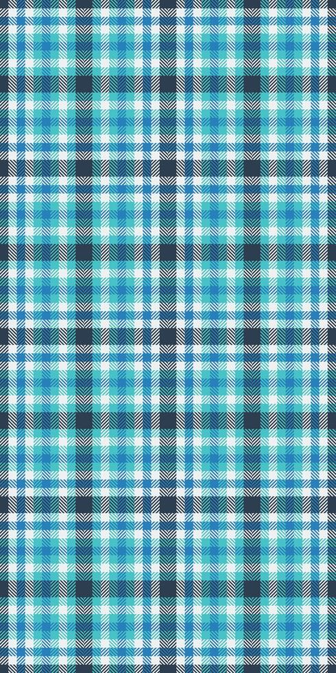 Cool teal and navy plaid pattern. Perfect for textile designs, website backgrounds, or fashion projects. This vibrant, seamless texture evokes feelings of freshness and style. vector