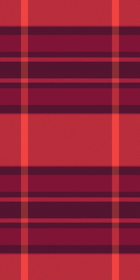 Vibrant coral and maroon plaid pattern. Perfect for textile design, fashion, autumnal themes, and website backgrounds. vector
